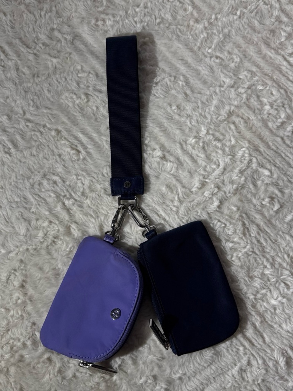 Lululemon Dual Pouch Crossbody Strap - Purple & Navy